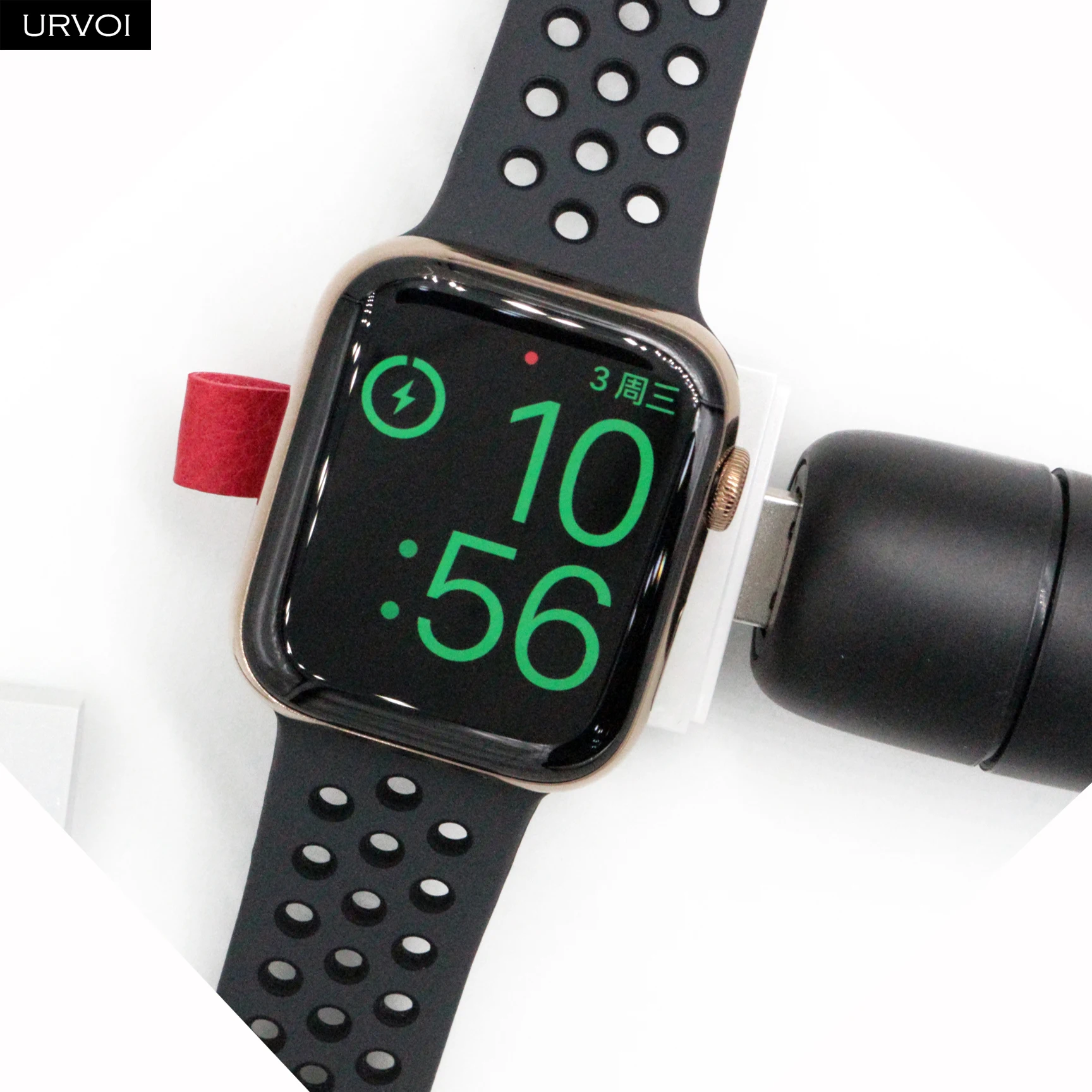 Портативное зарядное устройство URVOI для Apple Watch series 5 4 3 2 1 беспроводной держатель