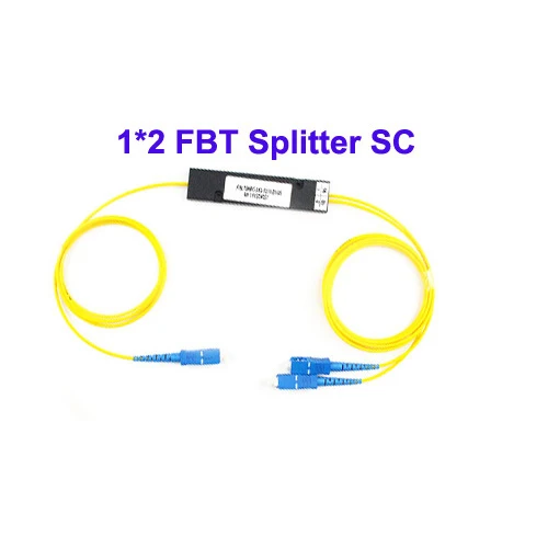 

Free Shipping Single Mode 1310nm 50/50 Coupling Ratio SC ABS Box Type 1x2 FBT Coupler FBT Splitter 1M