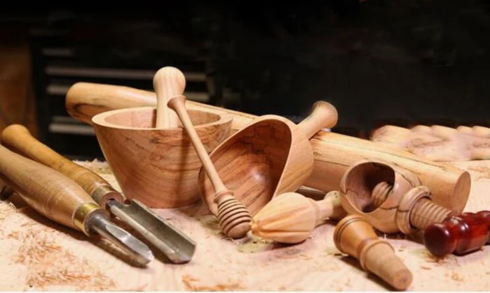 Set 8 Sgorbie Per Tornio Legno HSS - Professionali, Con Manico In Legno, Per Intaglio - Foto 6