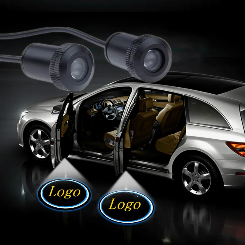 

JURUS 2PCs LED Car Door Welcome Light Courtesy Led Car Laser Projector Logo Ghost Shadow Light Case For Scania Logo Emblem Lamp