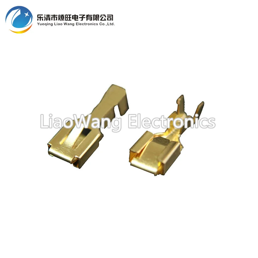 

100 PCS Car connector 6.3 plug thick connector socket copper female terminal DJ621-B6.3