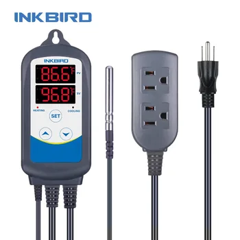 

Inkbird 12 Periods ITC-310T-B US Plug Digital Heating & Cooling Thermometer Temperature Controller For Home Brewing Greenhouse