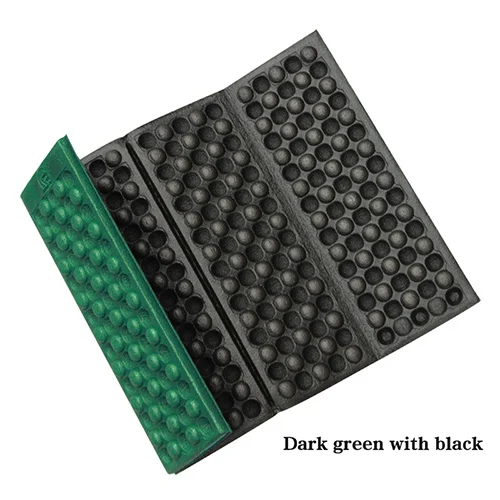 Soft Waterproof Dual Camping Hiking Picnic Portable Cushion Seat Pad Outdoor Folding Camping Moistureproof Cushion Mattress Pad - Цвет: Dark Green and Black