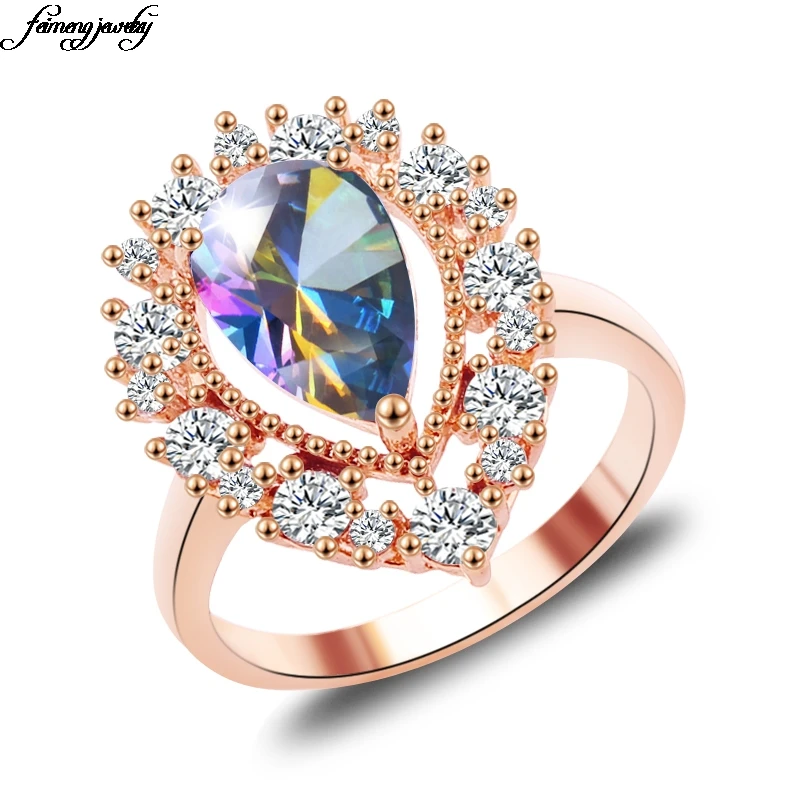 

Fashion Princess Queen Hollow heart Engagement Rings with Clear CZ Cubic Zirconia Crystal Rings Rose Gold Color Wedding Rings