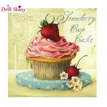 

Diamond Embroidery Afternoon Tea Cake Diamond Mosaic Tea Cross-Stitch Embroidery Cup Pictures Diamond Painting
