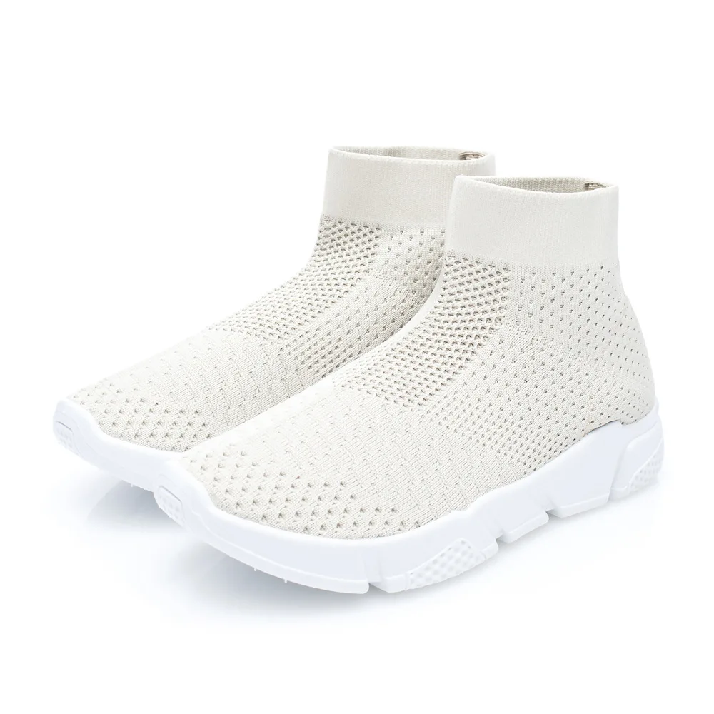 

Brand Profession Sock Sneaker For Women Spring Summer Outdoor High Top Trainers Black White Breathable Mesh Running Sports Shoes