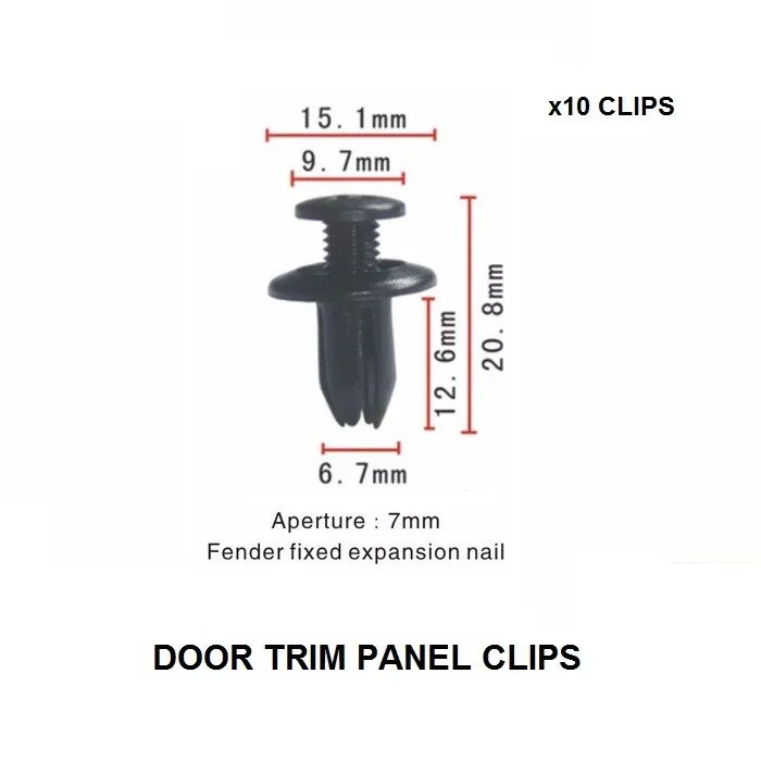 DOOR MOULDING TRIM STRIP CLIPS RUBSTRIP X10 Plastic Clips NEWin Auto Fastener & Clip from