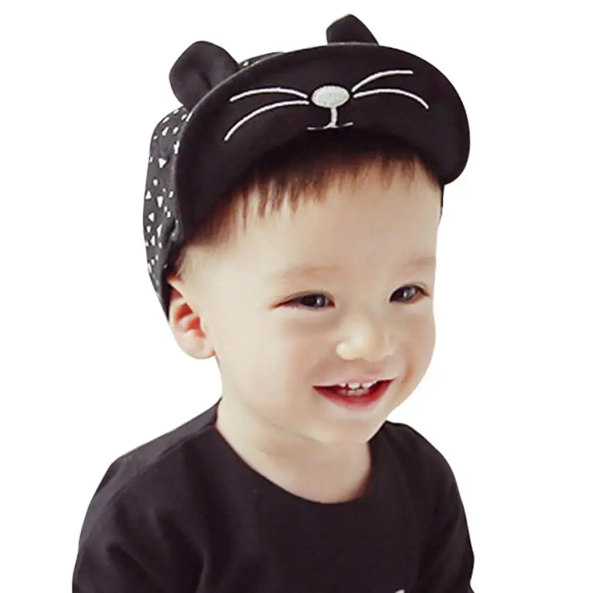 

Baby Hat Baby Cap Baby18 Kids Baby Beret Kitten Visor Baseball Cap Casquette Cotton Peaked Hat 15