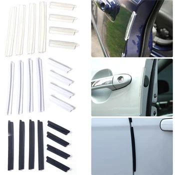 

8PCS/Set Car SUV Side Door Edge Protector Protective Strip Scrape Guard Bumper Guards Handle Cover Black White Transparent