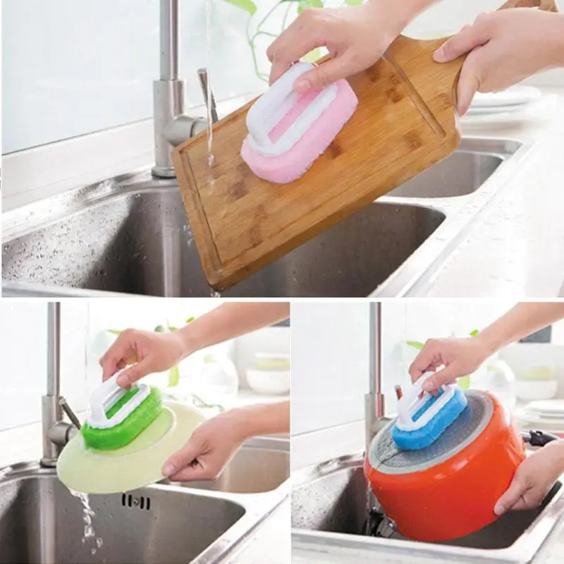 1PC Magic Sponge Eraser Bath Brush Tiles Brush Wash Pot ...