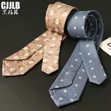 Мужская модная одежда, аксессуары для рубашек, новые хлопковые Цветочные мужские Узкие галстуки, свадебные галстуки для мужчин, подарок, деловой галстук 6 см