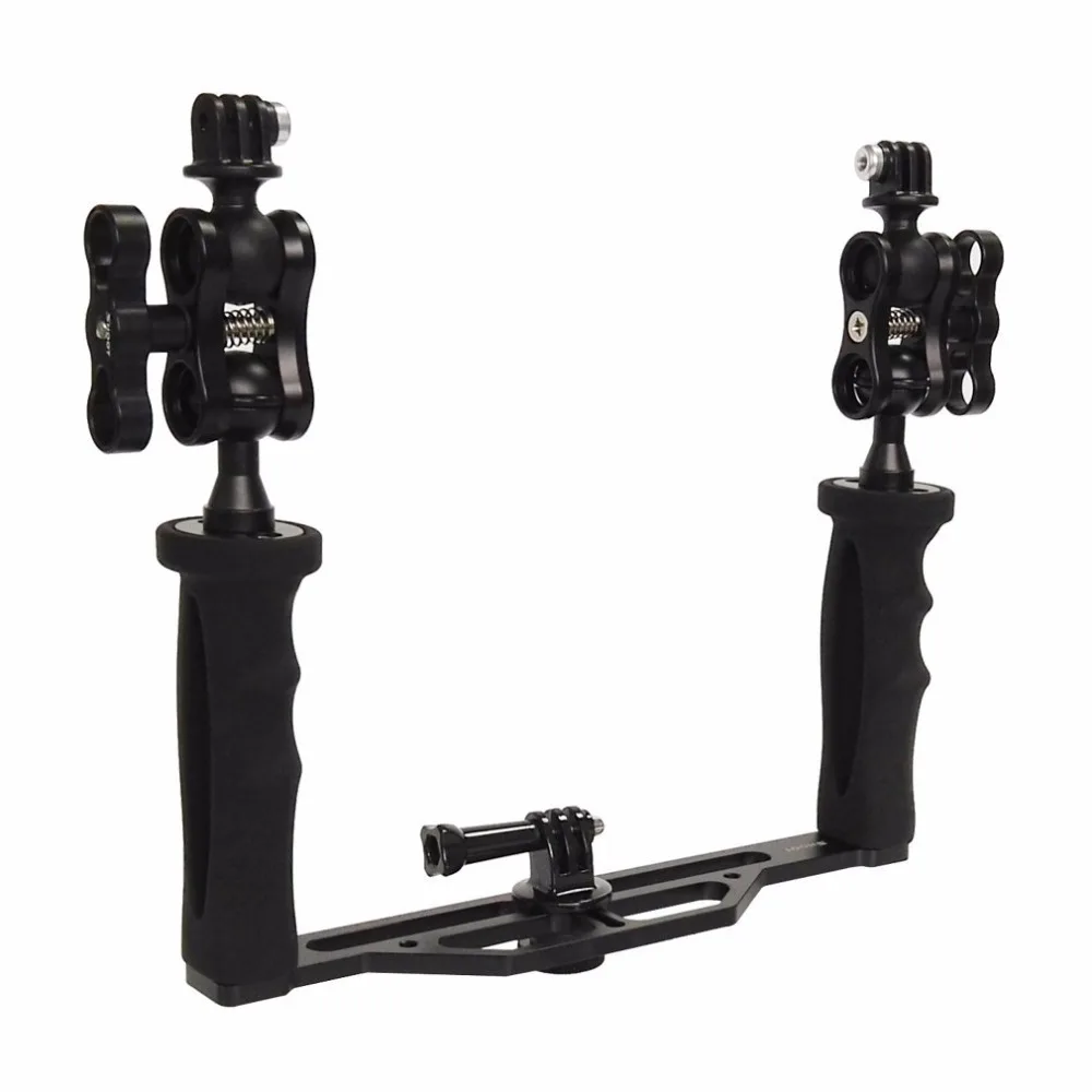 MagiDeal 2 Pieces CNC Aluminum Alloy Underwater Diving Ball Head Mount Bracket for GoPro 6/5/4/3