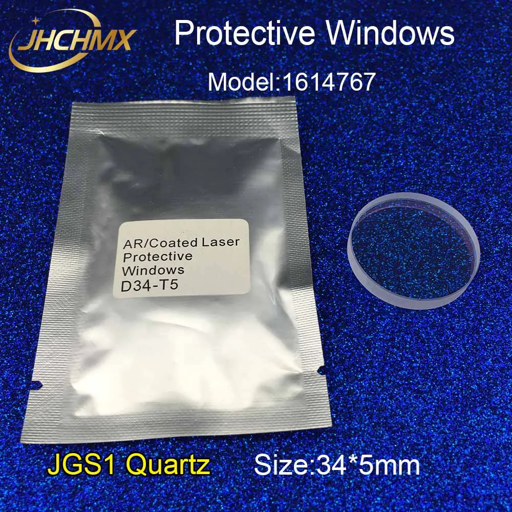 JHCHMX JGS1 кварцевые 0-2000 W волокна лазерная защитные линзы/Windows 34*5 мм для 1614767 Trumpf DNE Bystronic волокна лазерные станки