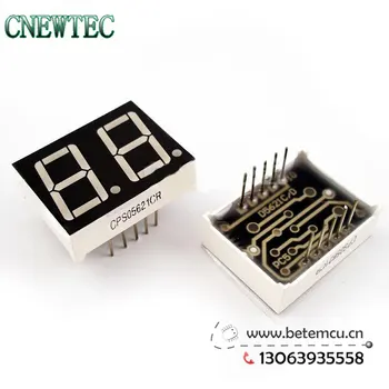 

CPS05621CR Common Cathode 2Bit Digital Tube 7 segment 0.56" Red LED Display 10PCS/LOT