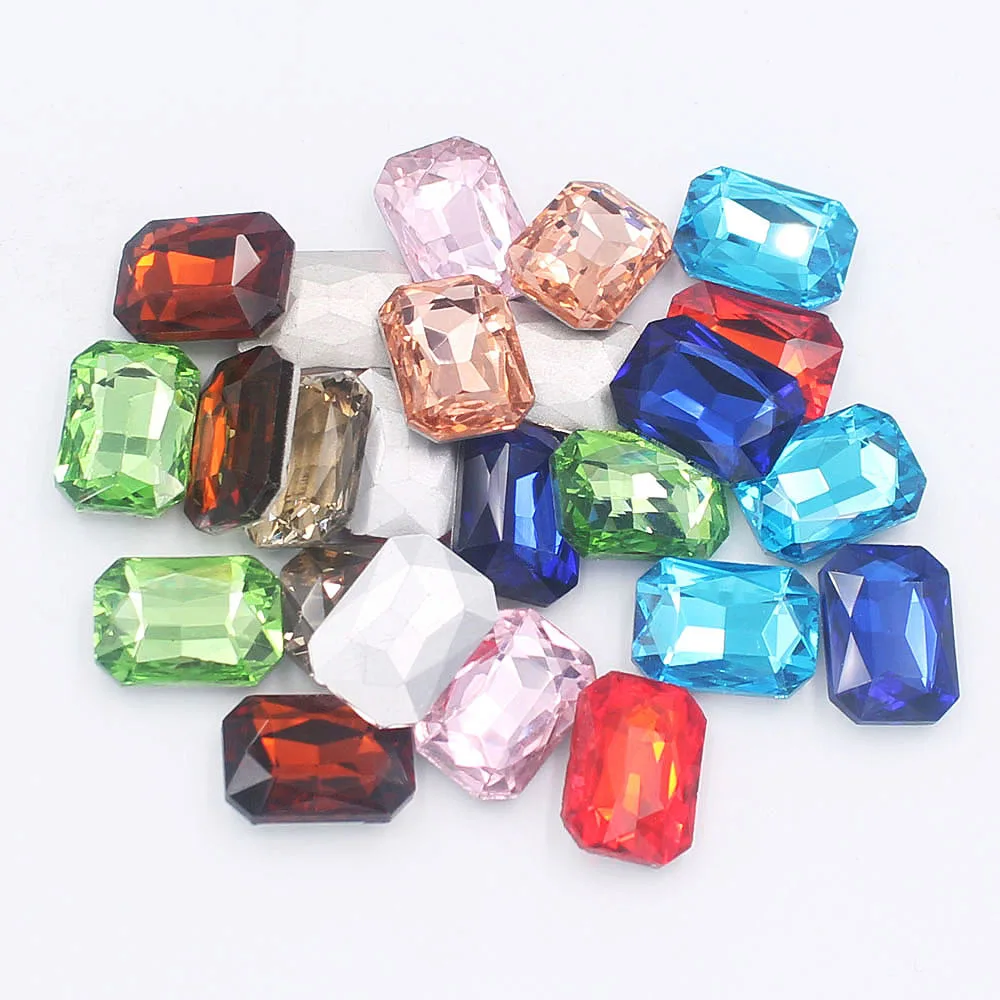 

Mix color sew on rhinestones Rectangular shape Pointback rhinestones for nails stones and crystals sewing rhinestone for clothes
