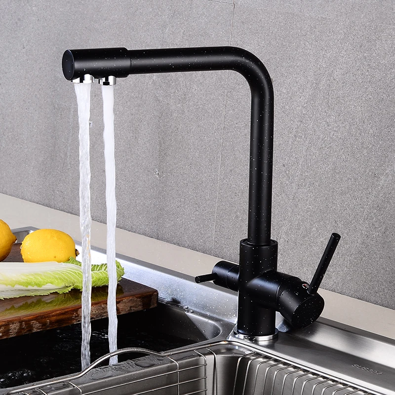 New style Black Right angle Kitchen Water Purifica Faucet with Filtered