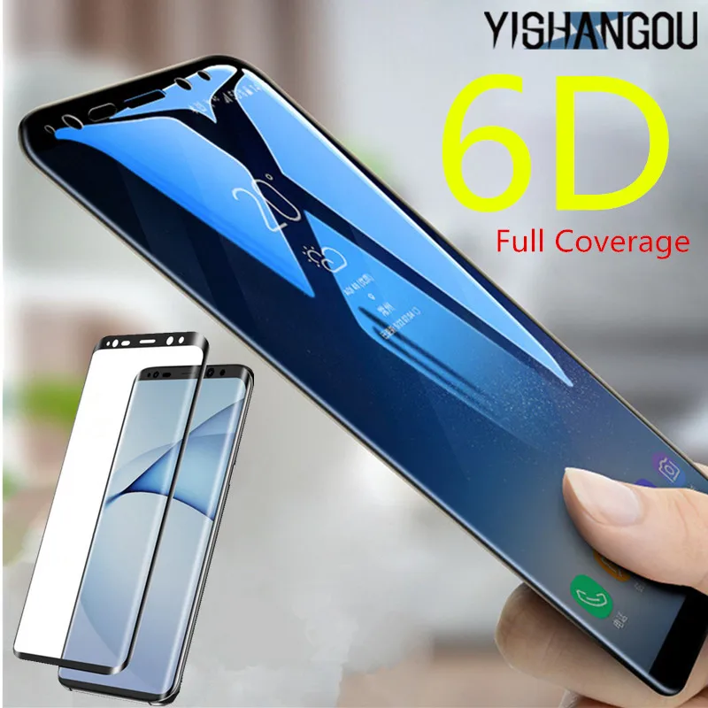

YISHANGOU 6D Tempered Glass Screen Protect Phone Case For Samsung S7Edge S9 S8 Plus All Curved Surface Cover For Galaxy Note 8 9