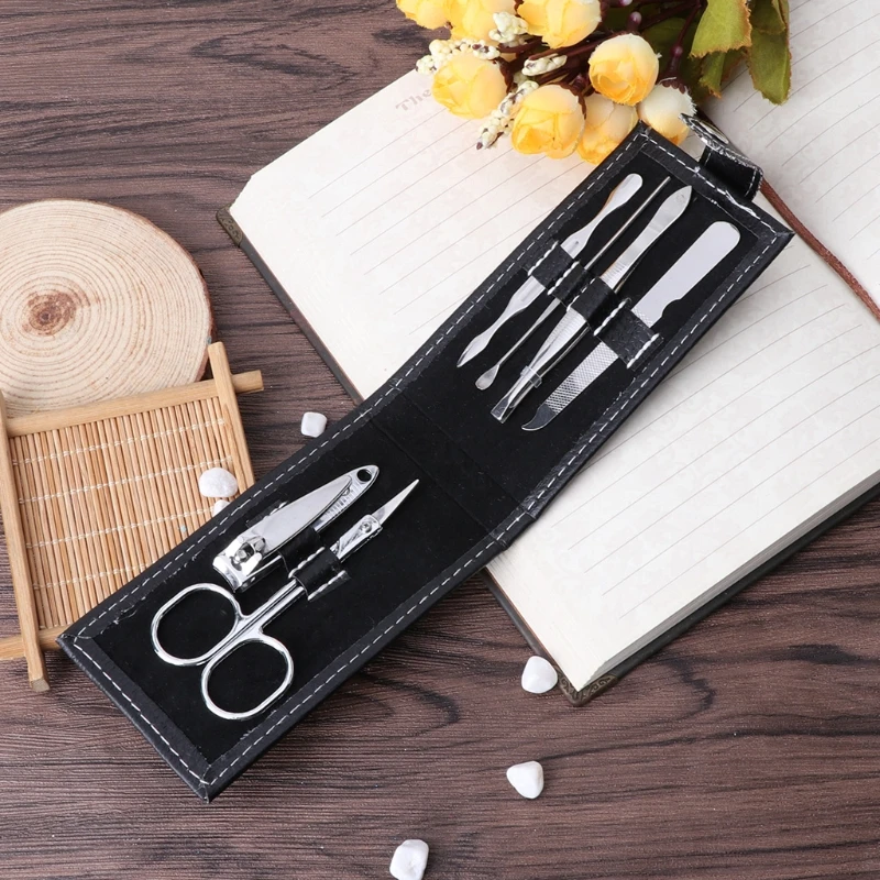 

6pcs/Set Pedicure Manicure Set Nail Care Clipper Scissors Travel Kit Tool Grooming Portable