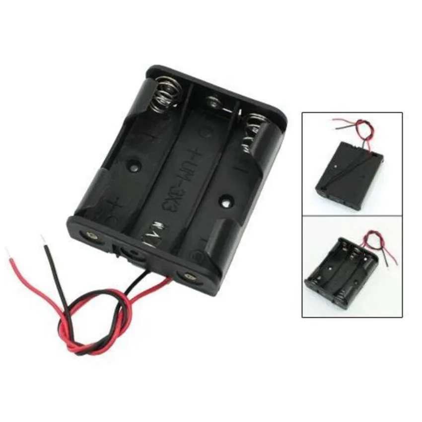 

Black 3 AA Battery Holder Box Case With Switch New 3 AA 3aa Battery Holder Case Without Case High Quality