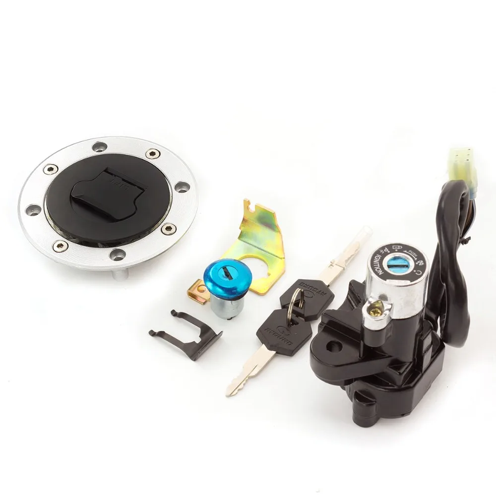 

Motorcycle Ignition Switch Fuel Gas Cap Seat Lock Key Kit for Suzuki GSXR600 1996-2000