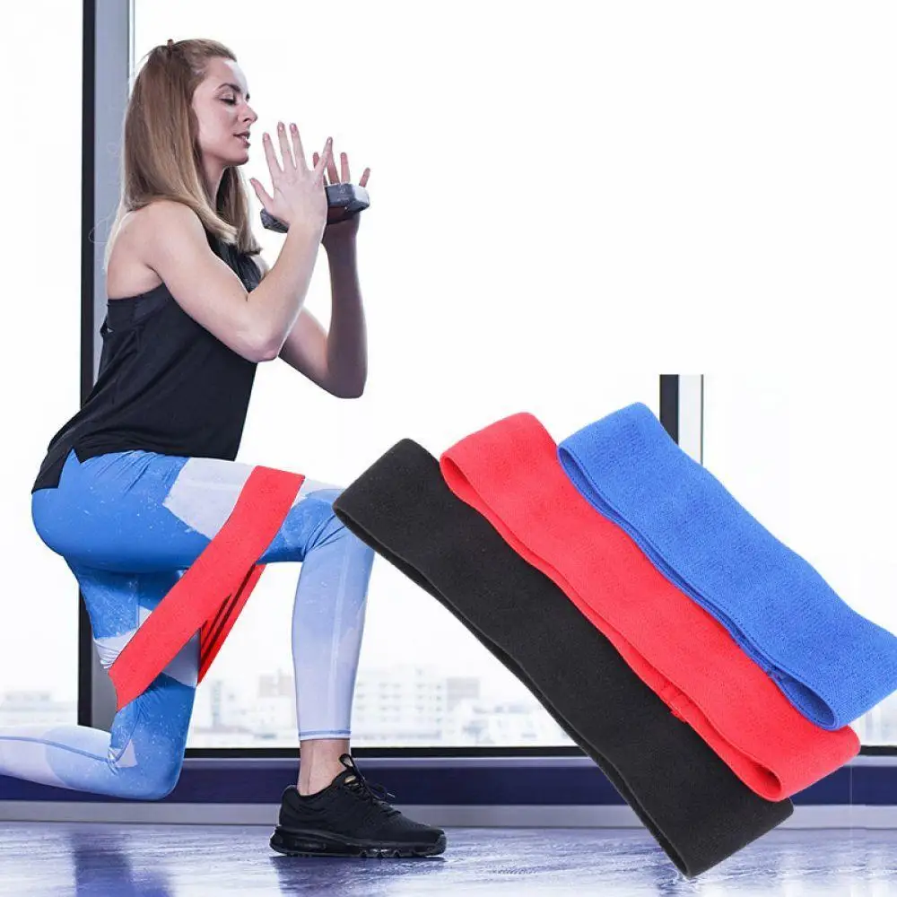 1pc Resistance Band Sidekicks Unbreakable Polyester Latex Fitness Hip Ring Unisex Tight Buttocks No Curling Strength Training | Спорт и