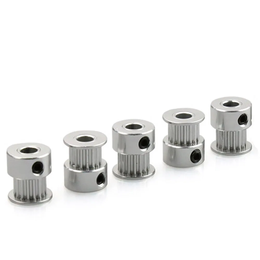 

5 Pcs/Set 2GT 16 Teeth Synchronous Wheel Aluminum 5mm Timing Belt Pulley Gear for 3D Printer @JH