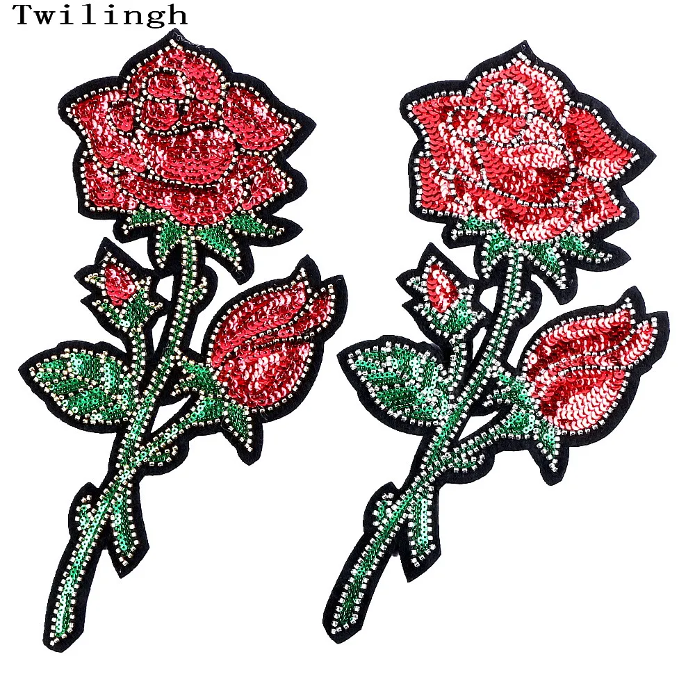 

1 pcs Brand Patches Flower Style Sticker Sequins Clothes Embroidered Patches For Clothing Bags Shoes DIY Motif Women Applique