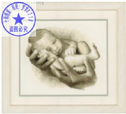 CS-280 cross stitch kit Sleeping Baby Birth Sampler Treasured Moment.jpg