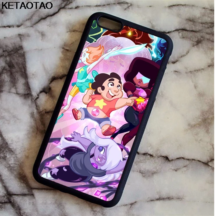 KETAOTAO мультфильм Стивен Вселенная телефонные чехлы для iPhone 4S 5C 5S 6S 7 8 Plus X Samsung S8 NOTE