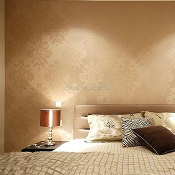 

ZXqz 219 Top Quality 10M 3D Wallpaper Modern Flocking papel de parede floral flower Living Room Bedroom TV background Wall
