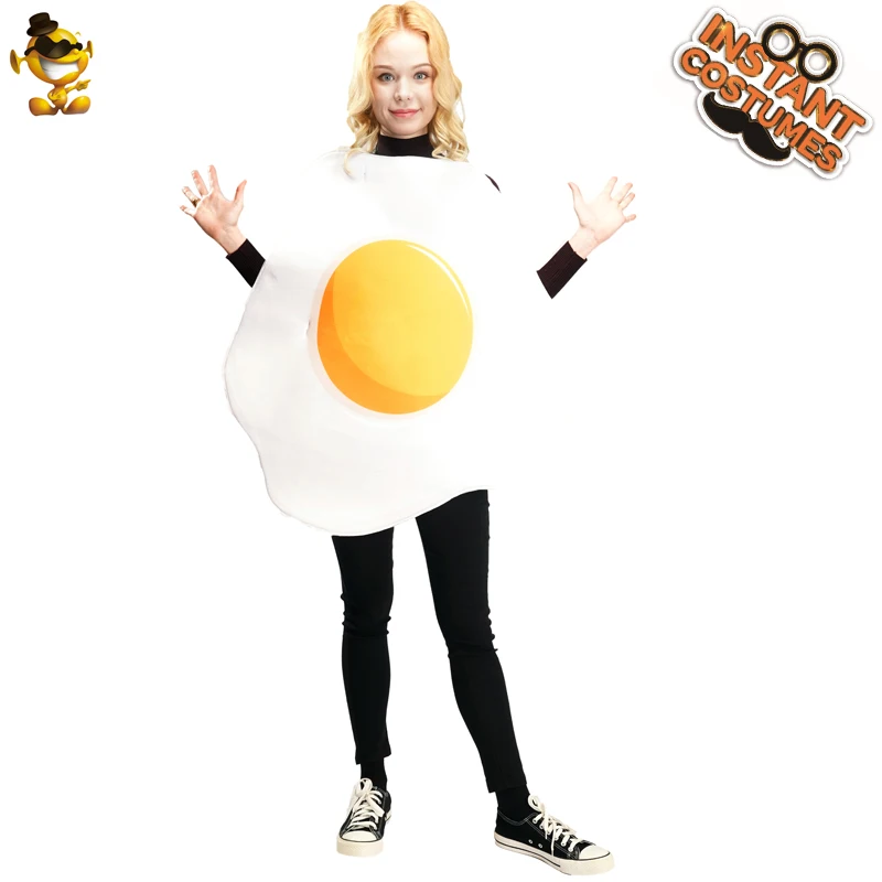 Костюм для взрослых с беконом и яйцом, вечерние костюмы для косплея на Хэллоуин для мужчин и женщин - Цвет: DD523