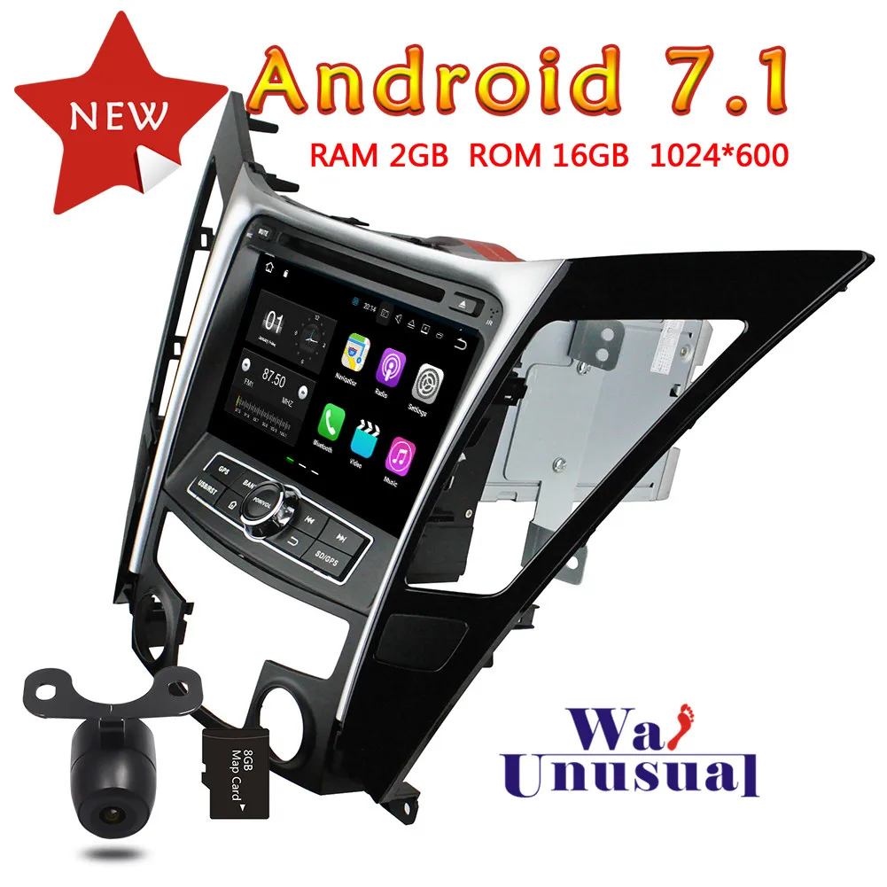 Wanuary 8 дюймов четырехъядерный 16G 2G RAM Android 7 1 авто GPS навигация для Hyundai Sonata 2011 2012 2013 с