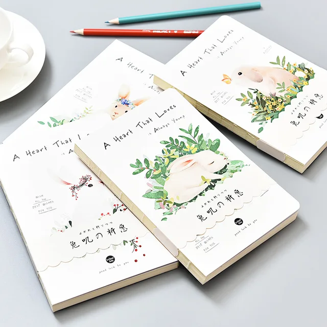 cute rabbit notebook simple design nice composition book creative