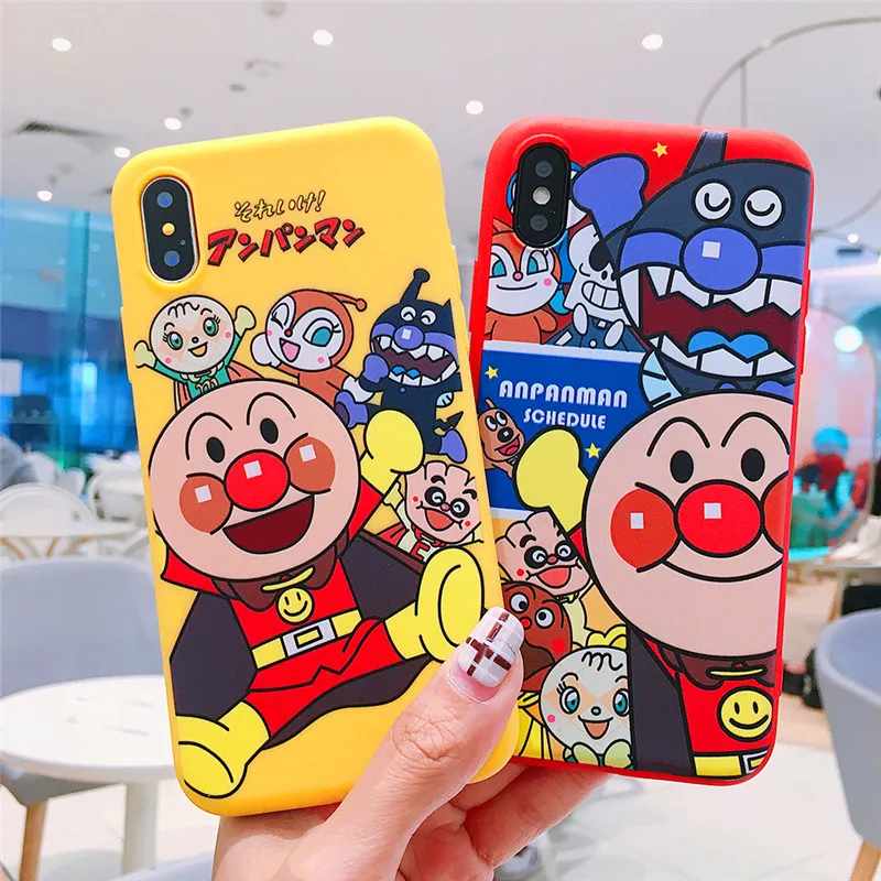Милый мультфильм Anpanman чехол для iPhone XS MAX XR 7 8 плюс 6 6s Чехол X мягкий силиконовый