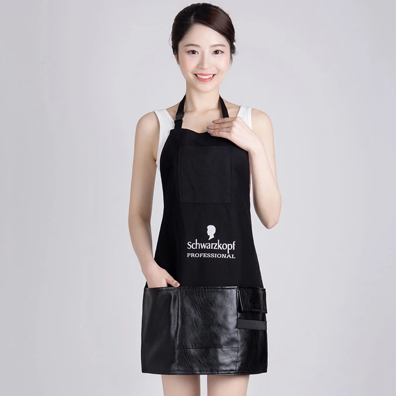 Buy HOT Canvas Cloth Joint Leather Hairdresser Apron