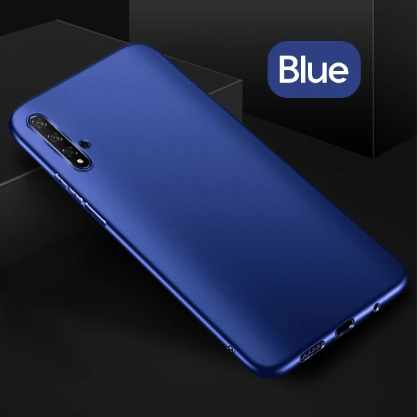 Матовый Мягкий ТПУ чехол для huawei Honor 20 10 9 Lite 20 Pro 20i 9i 9N чехол для Honor 8X Max Play Note 10 Magic 2 View 20 10 8C 7A - Color: Blue