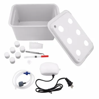 

6 Holes 220V/110V Plant Site Hydroponic System Indoor Garden Cabinet Box Grow Kit Bubble Garden Pots Planters Nursery Pots