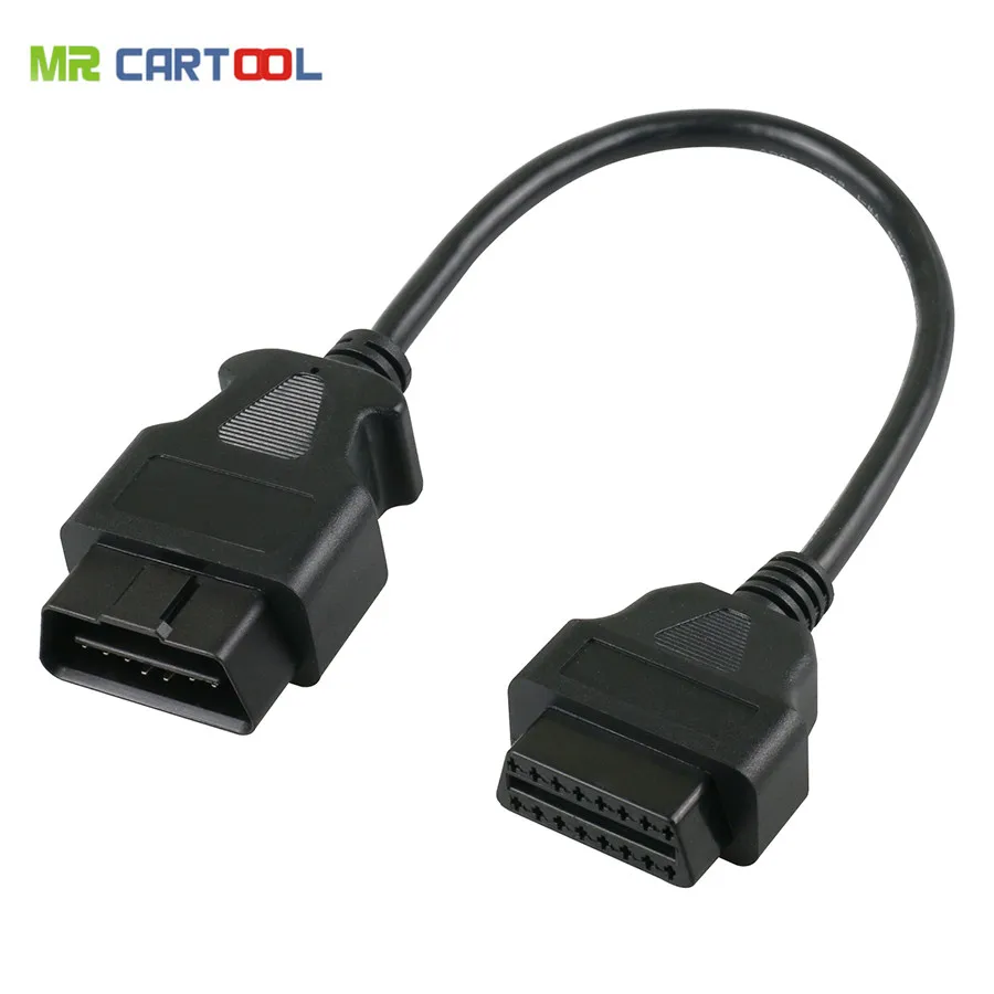 OBD2 16Pin удлинитель Разъем 30 см штекерным женщине Продлить OBD II адаптер для Старт IDIAG