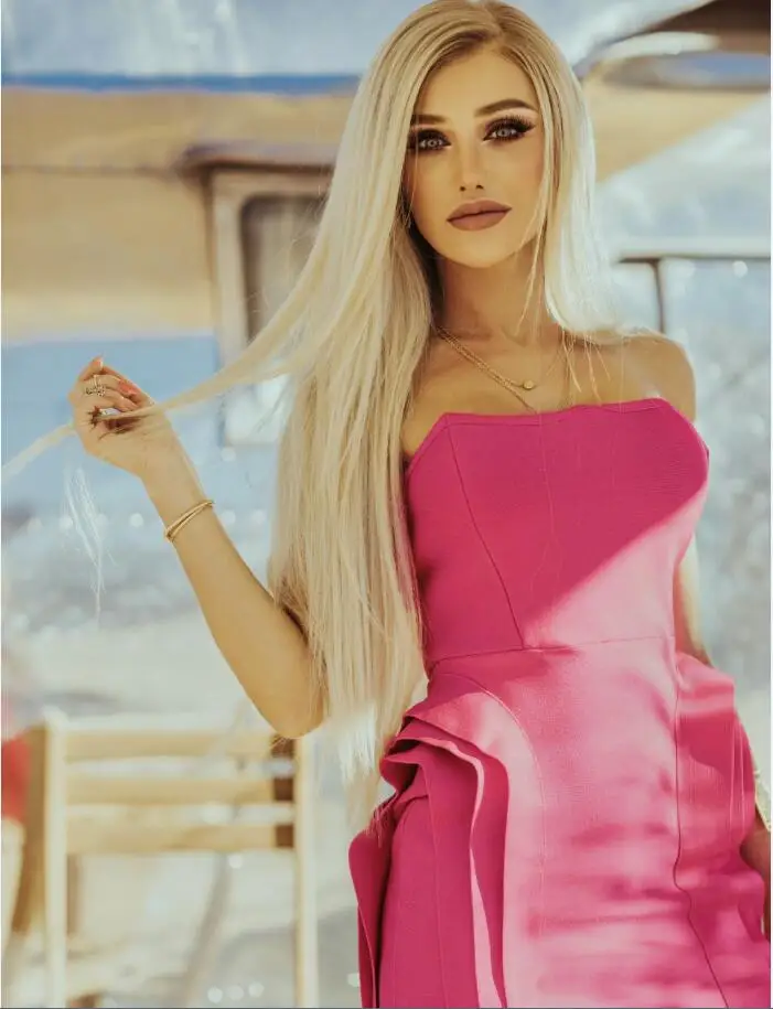 hot pink bandage dress