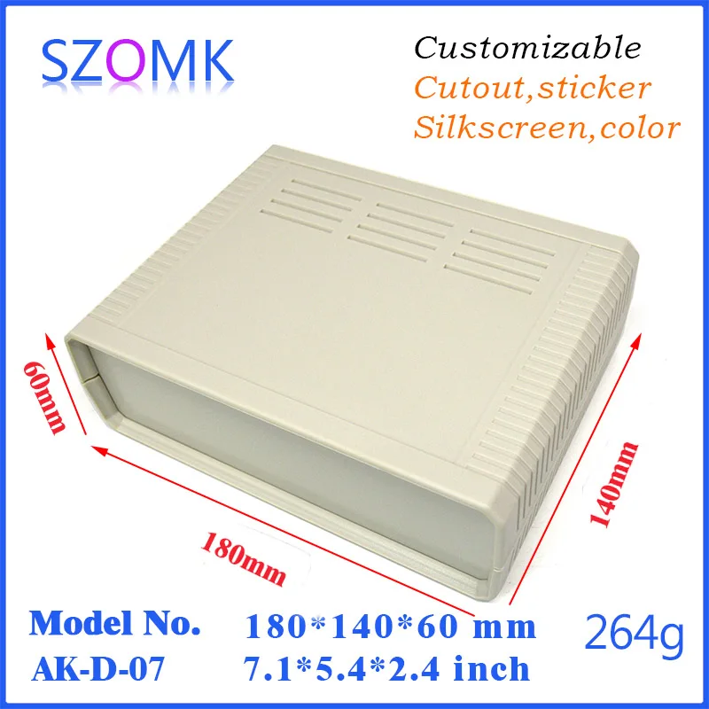 

(1pcs) 180*138*60mm szomk abs project case eletrical instrument enclosure outdoor equipment enclosure plastic desk top enclosure