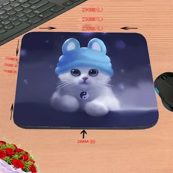 

Lovely cartoon cat Hot Sell Print Anti-slip New Arrival Customized Mouse Pad Computer PC Nice Gaming Rectangular Mouse Mat