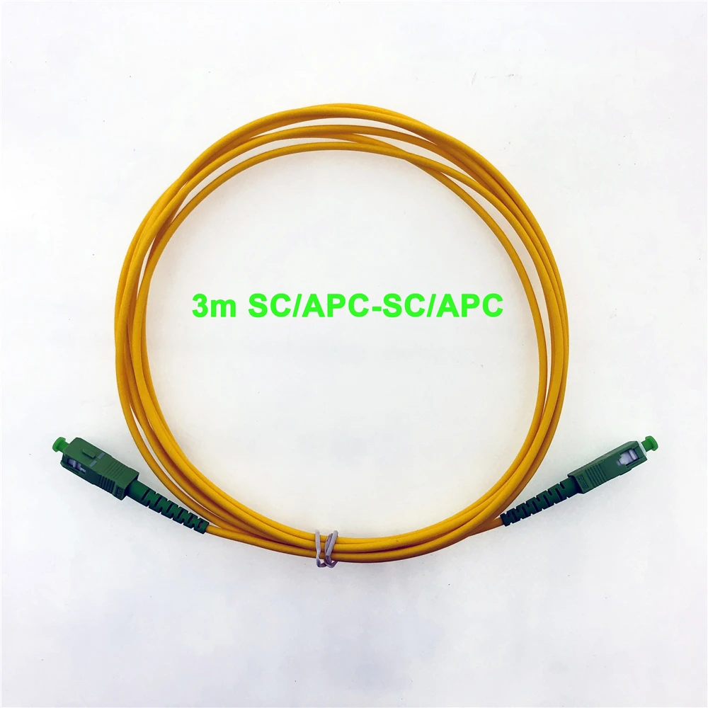 

1PCS SM SX 3m APC 2.0mm or 3.0mm 9/125 FTTH Standard Fiber Patch Cable APC/SC-APC/SC Fiber optic Patch Cord