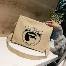 Высококачественная Женская Повседневная холщовая сумка-мессенджер, Женская Корейская сумка, Студенческая школьная сумка для девочек, трендовая Складная Большая сумка на плечо