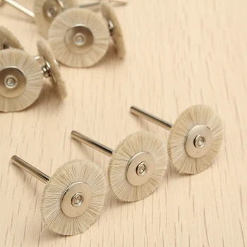 

30pcs 3mm Soft Dental Polishing BrushesWhite Goat Hair Buffing Cleaning Wheels Brush Burs For Dental Lab Rotary Tools