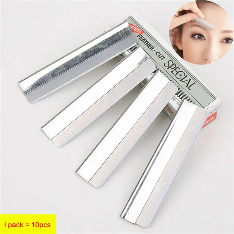 

10pcs Eyebrow Trimmer Stainless Steel Eyebrow Scissors Women Razor For Eyebrows Face Shaver Hair Removal Beautiful Knives Makeup