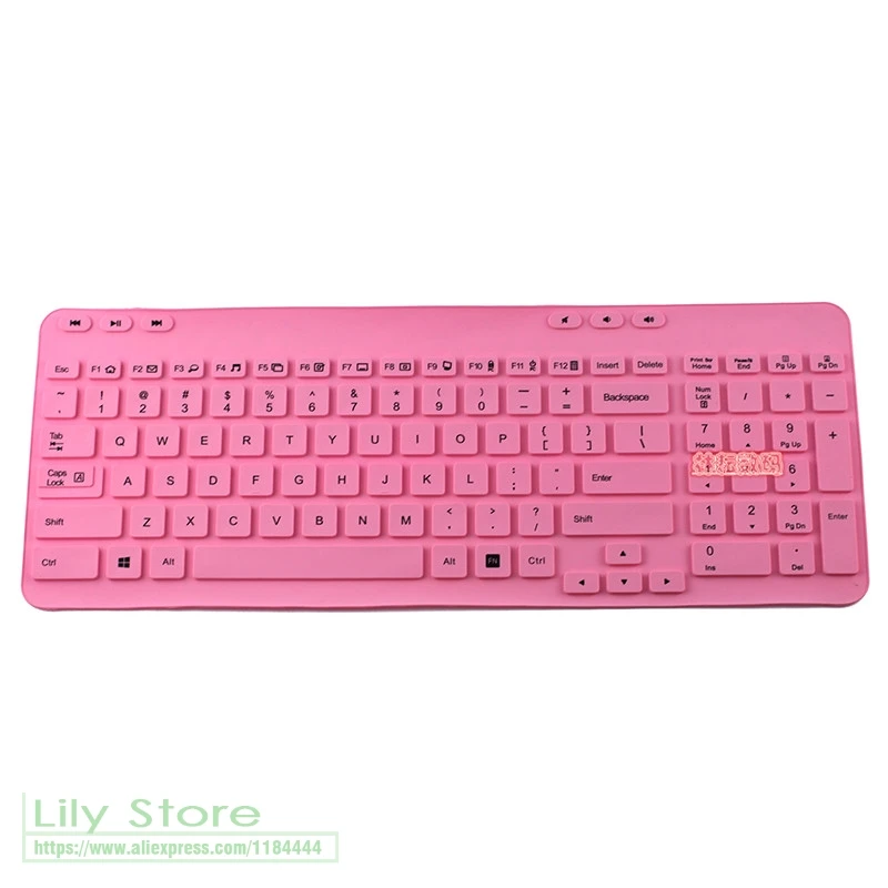 Силиконовый пылезащитный механический чехол для клавиатуры для logitech MK365 MK360 K365 K360 Беспроводная настольная Пылезащитная пленка - Цвет: allpink