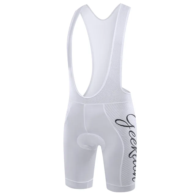 Geeklion 2017 White Cycling Bib Shorts Men Pro Team Breathable CoolMax