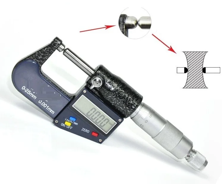 0-75 мм 0,001 точность цифровой дисплей микрометр Калибр резьбы резьба Вне микрометр стаи