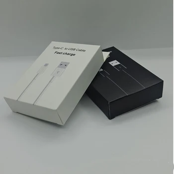 

2500pcs 100*71*18mm White Paper Box For Type-C Data Line Fast Charge Cable Package Box With Hang Hole Package for Type C