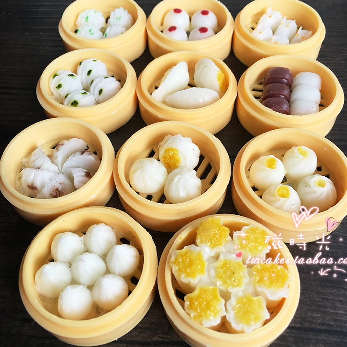 

4PCS/LOT 1/6 Mini Food Cantonese Dim Sum Blyth Dollhouse Miniatures Food for barbie BJD Doll House kitchen Toys Girls Playhouse